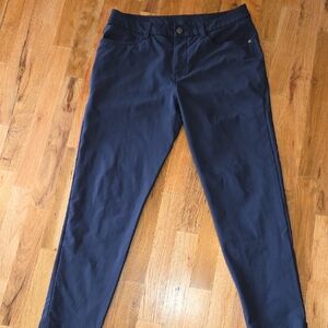 Lululemon On The Fly Pants Navy Size 31 Stretch Travel Work Athleisure